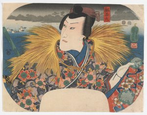 A színész Ichikawa Danjuro VIII. Matsuwakamaru, Edo-korszak, 1847 (színes fametszet)
